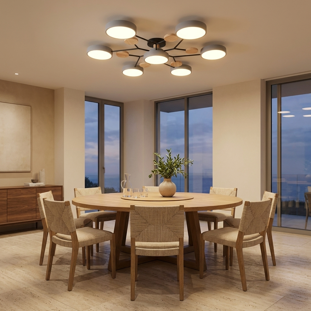 Nova Branch ceiling light above a dining table