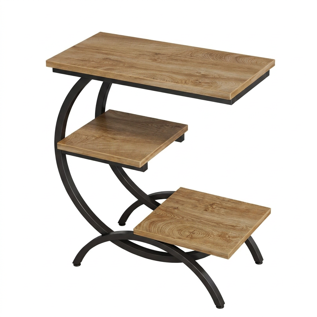Verge C shaped side table on a white background